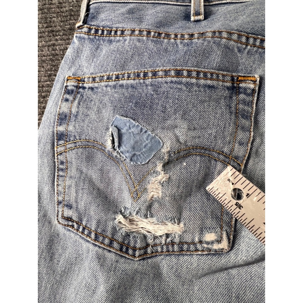 Levi's 501 XX Jeans Mens38x34 Light Wash Distressed Button Fly - Picture 13 of 16